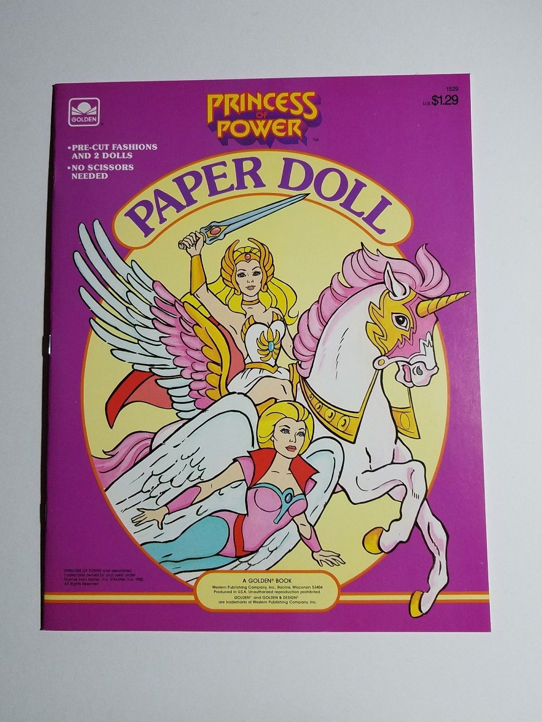 1985 Golden SHE-RA Princess of Power Paper Doll -Golden Book NEW