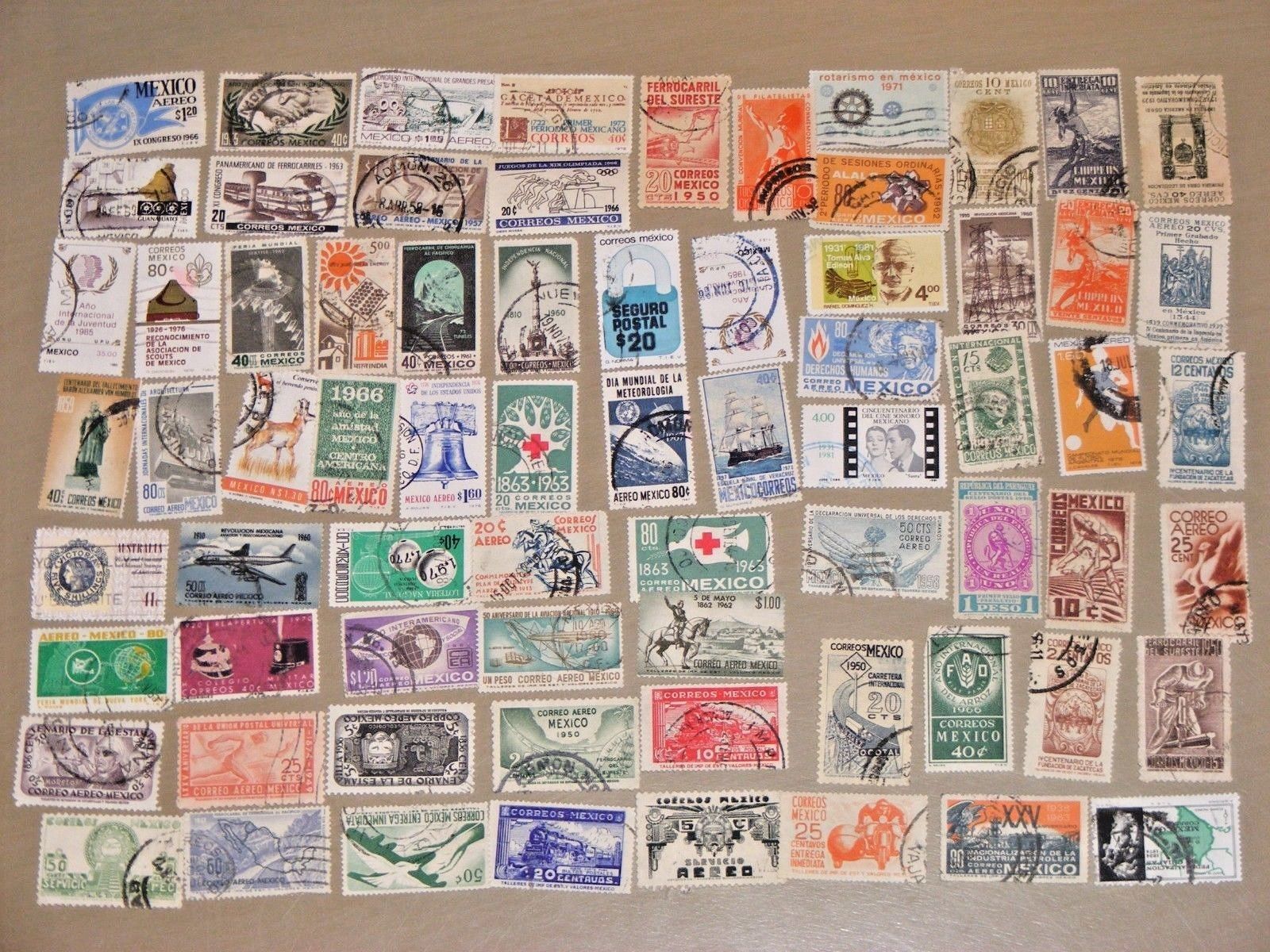 Mexico Stamp Lot Vintage Used Lot B Some HR