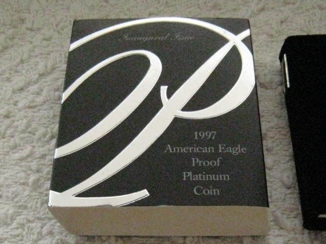 1997-W $25 PROOF PLATINUM STATUE OF LIBERTY 1/4 Oz. AMERICAN EAGLE BOX & COA !