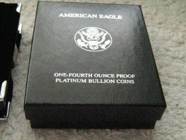 1997-W $25 PROOF PLATINUM STATUE OF LIBERTY 1/4 Oz. AMERICAN EAGLE BOX & COA !