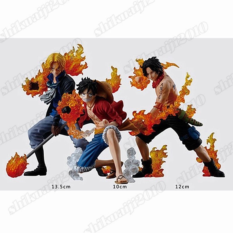 Anime One Piece Attack Styling Luffy Ace Sabo Brother 3pcs PVC Figure New in Box