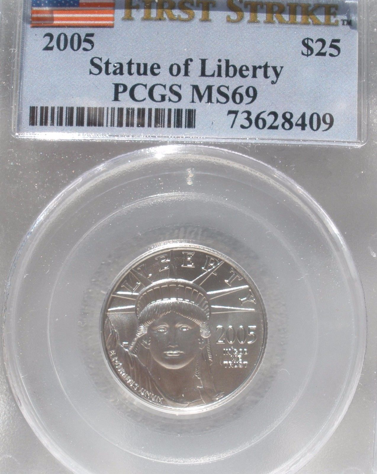 2005 PCGS "First Strike" MS-69 $25.00 American Eagle Platinum Coin