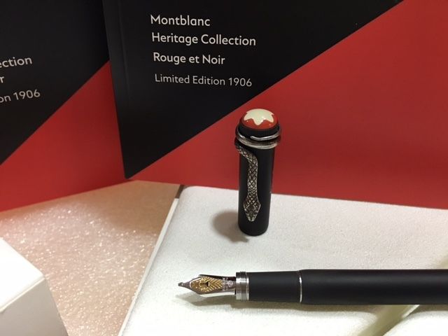 MONTBLANC ROUGE ET NOIR LIMITED EDTN 1906 FOUNTAIN PEN (B) nib - NEW IN BOX