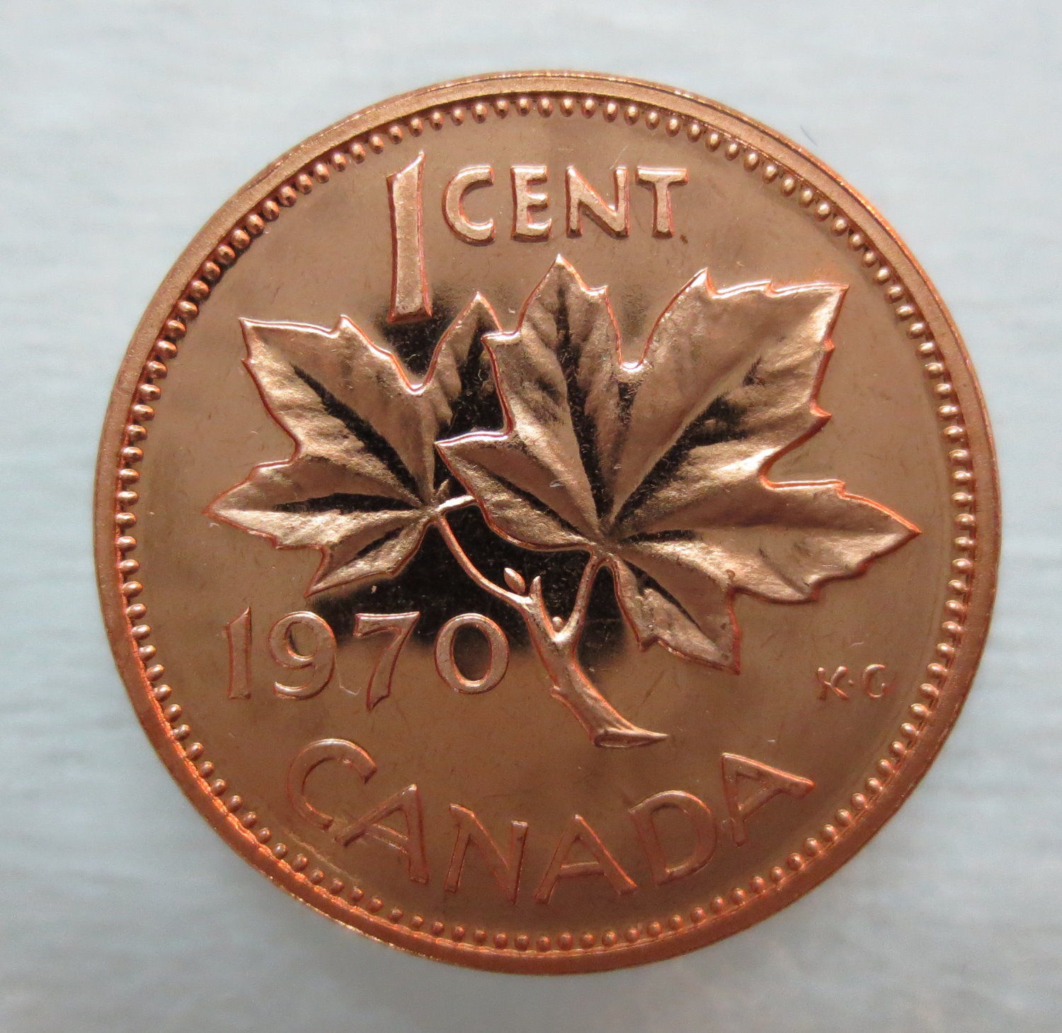 1970 CANADA 1 CENT PROOF-LIKE PENNY COIN