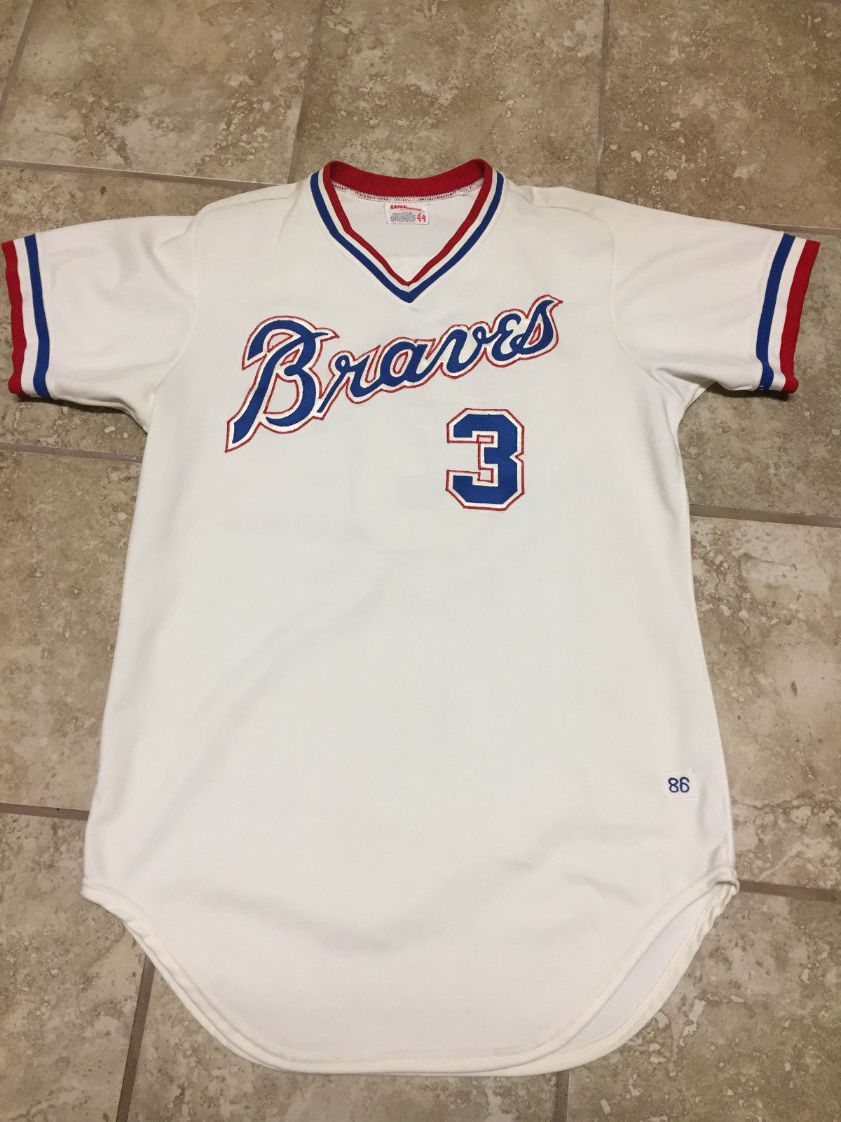 1986 Dale Murphy Game Worn Atlanta Braves White Jersey