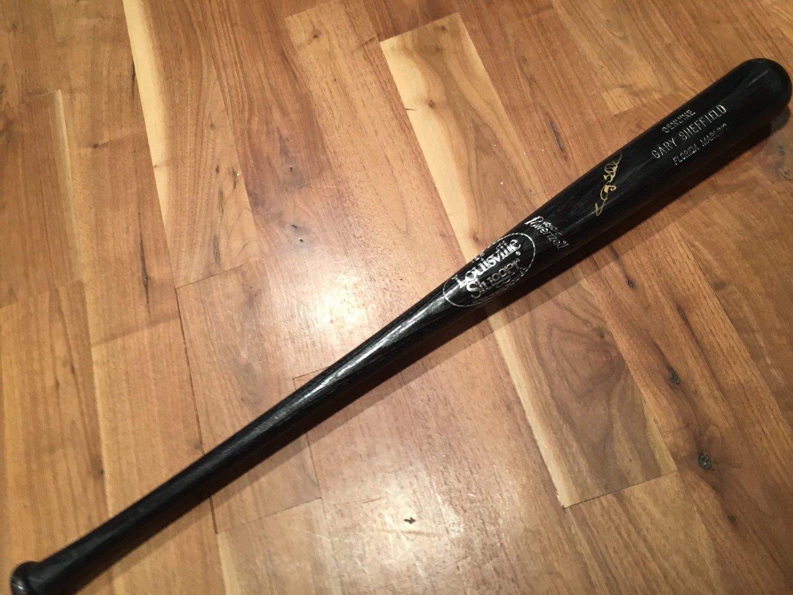 1993-98 GARY SHEFFIELD FLORIDA MARLINS GAME UN USED BAT UNCRACKED SIGNED