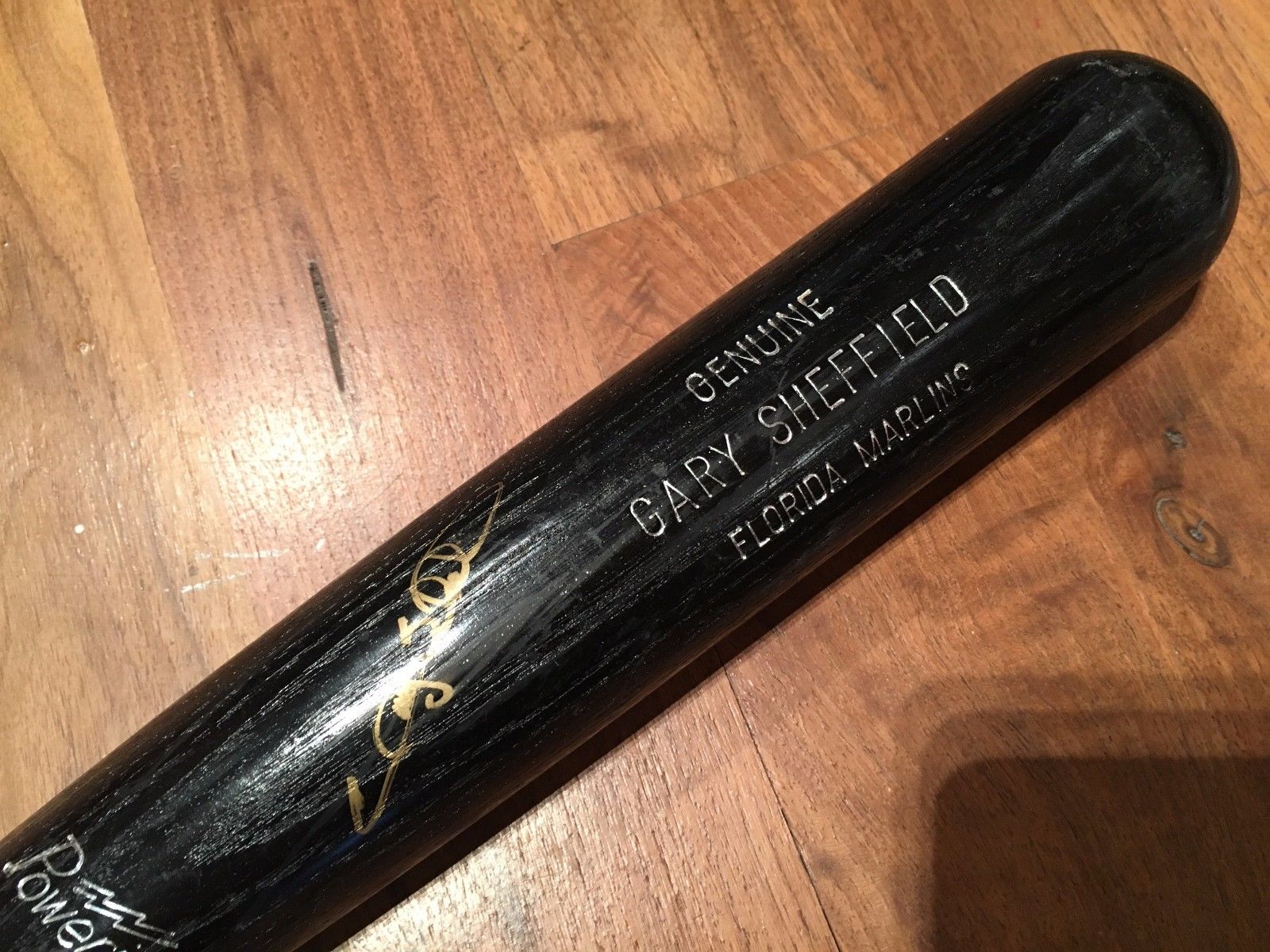 1993-98 GARY SHEFFIELD FLORIDA MARLINS GAME UN USED BAT UNCRACKED SIGNED