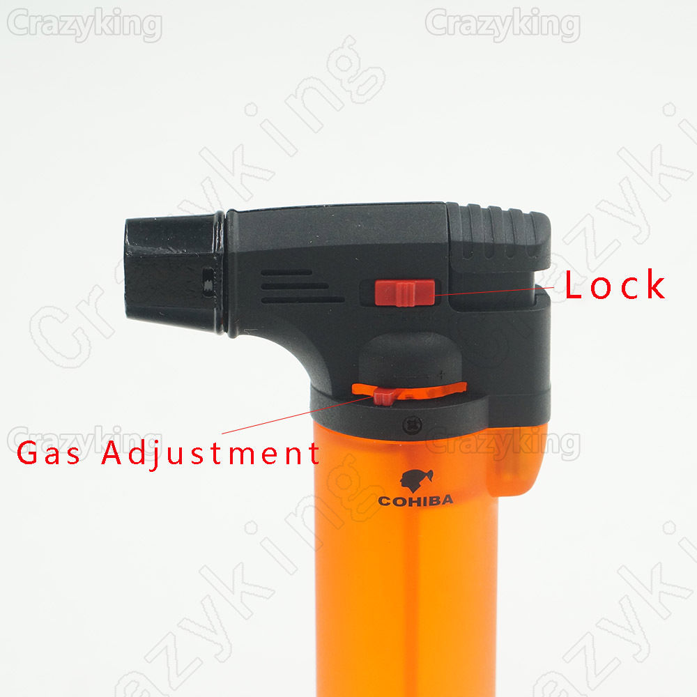 1300° Cohiba  Welding Gun Torch Jet Flame Cigarette Cigar Lighter W/ Lock Orange