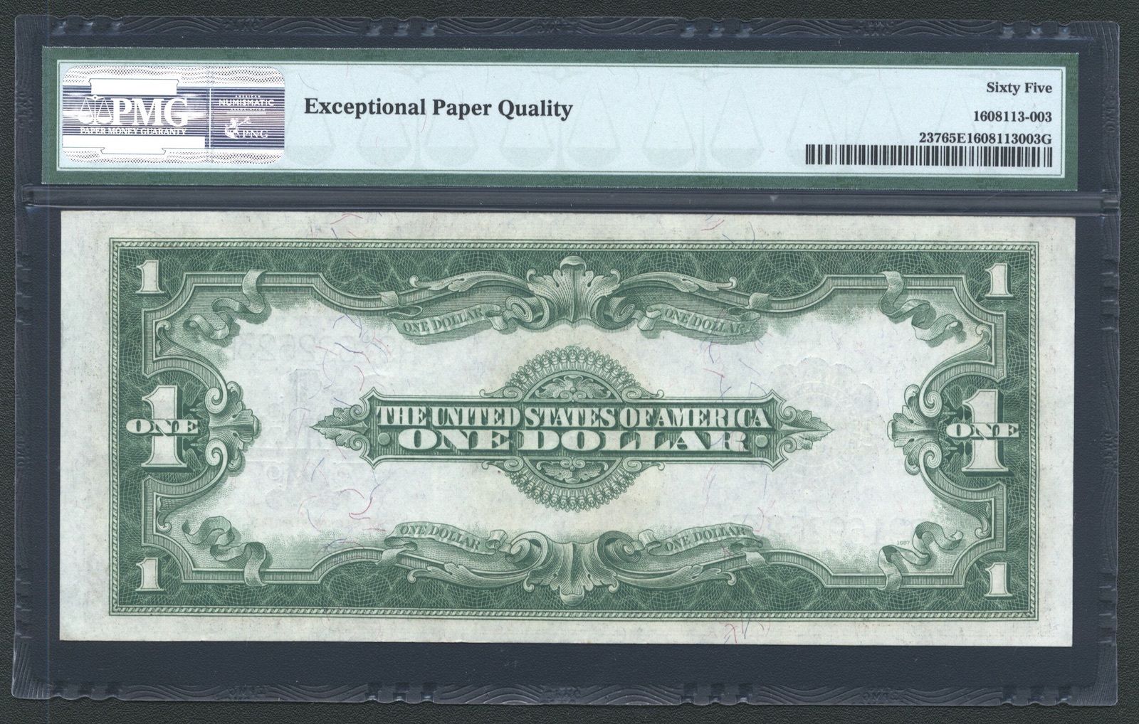 1923 $1 SILVER CERTIFICATE BANKNOTE FR-237 GEM UNCIRCULATED CERTIFIED PMG-65-EPQ