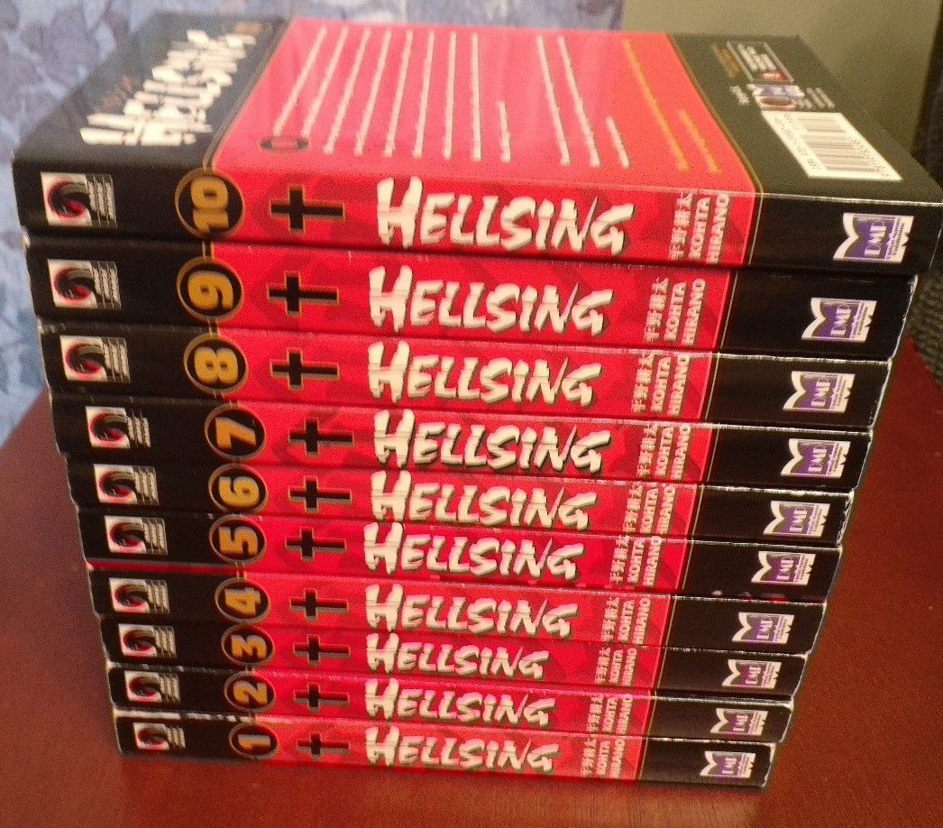 Hellsing Manga Vol 1-10, English, Complete Series, RARE