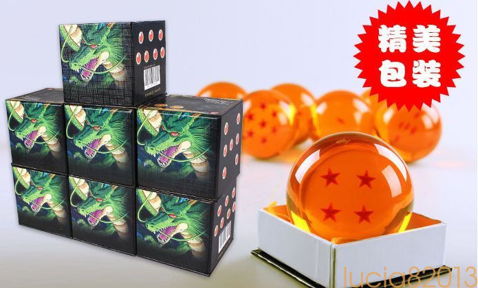 2017 HOT  Dragon Ball 7.6cm PVC Single Crystal Stars Ball New In Box L Size