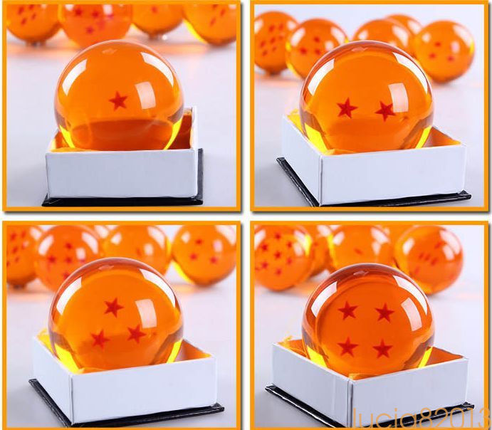 2017 HOT  Dragon Ball 7.6cm PVC Single Crystal Stars Ball New In Box L Size