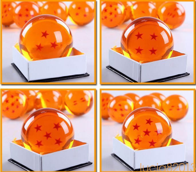 2017 HOT  Dragon Ball 7.6cm PVC Single Crystal Stars Ball New In Box L Size