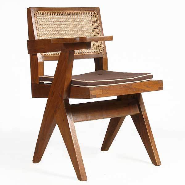 Original PIERRE JEANNERET Mid Century Modern Teak Class Chair Chandigarh c. 1950