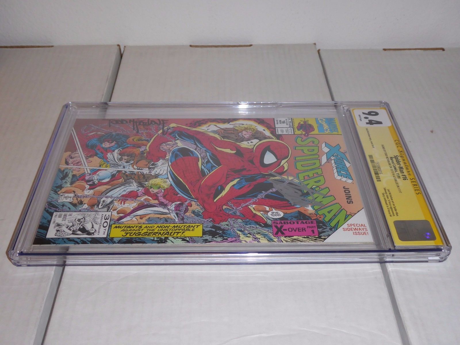 Spider-Man #16 CGC SS Dual Signature Autograph STAN LEE TODD MCFARLANE X-Force