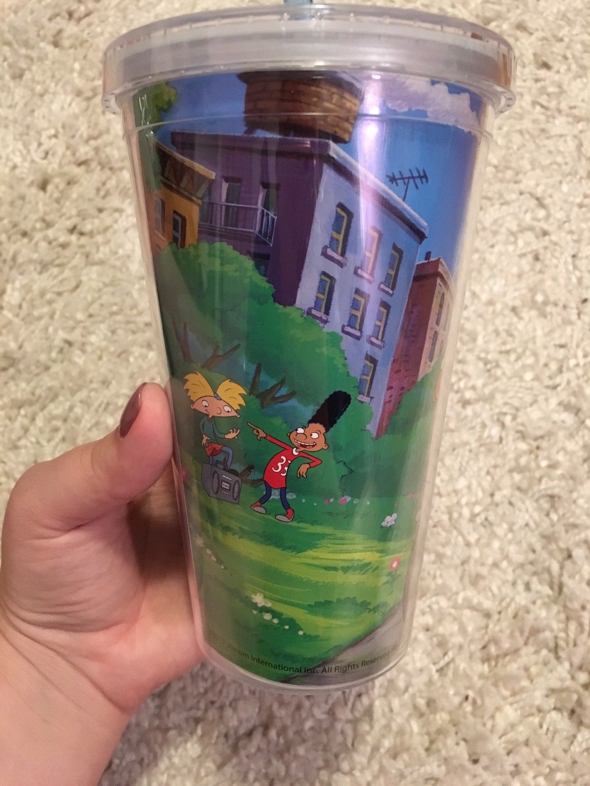 The Nick Box Hey Arnold Tumbler Cup And Straw