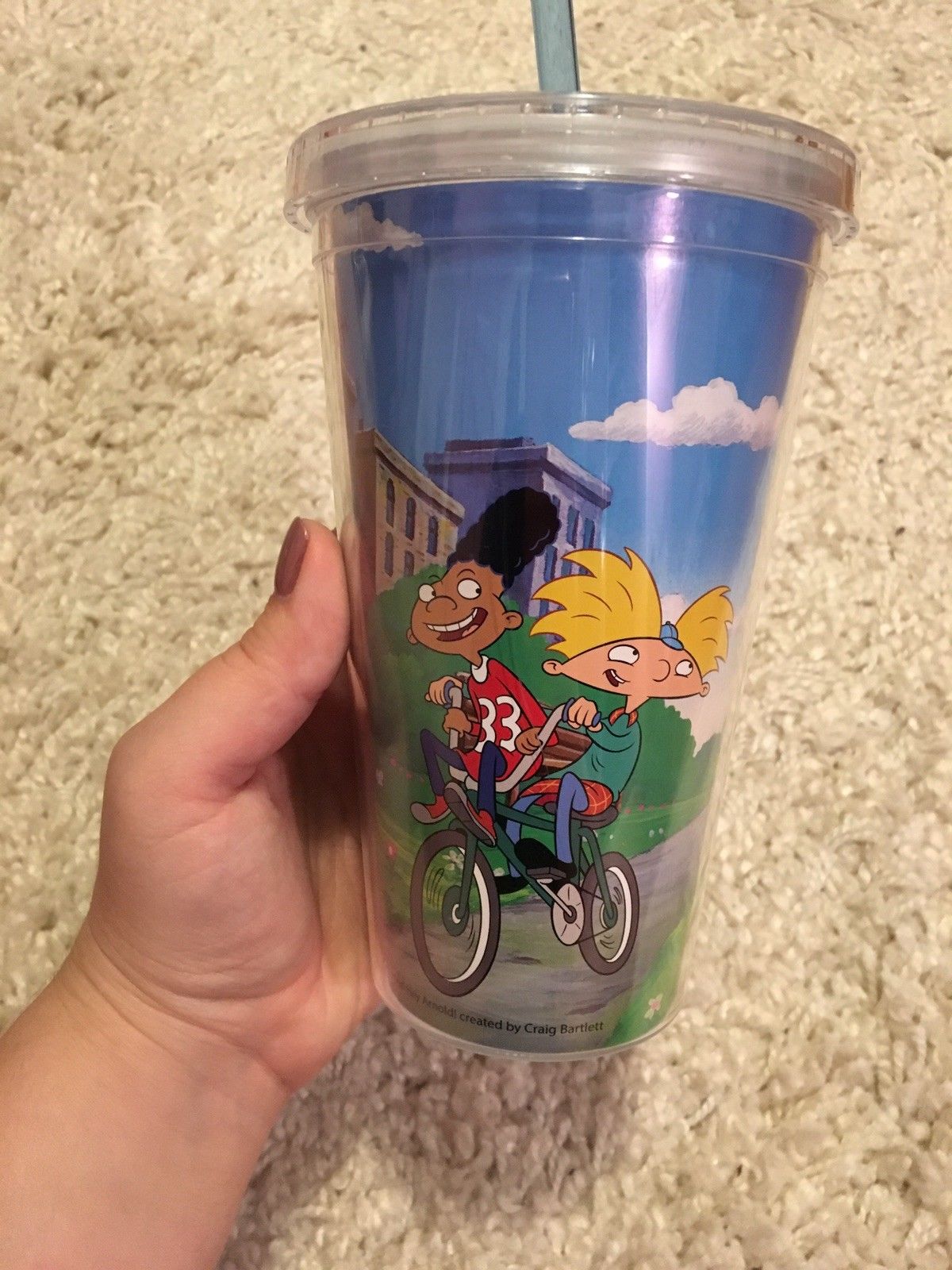 The Nick Box Hey Arnold Tumbler Cup And Straw