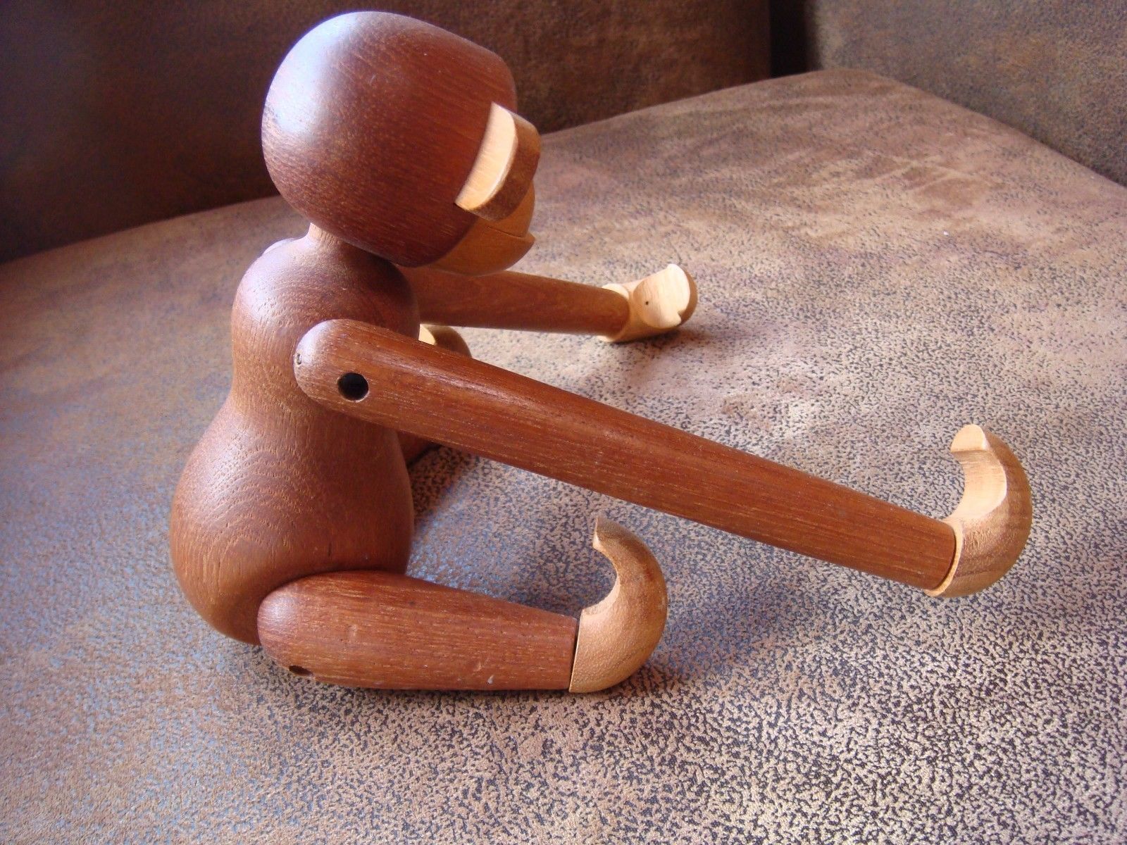 Kay Bojesen Teak Monkey Mid Century Modern Danish Vintage 1951 20cm Stamped