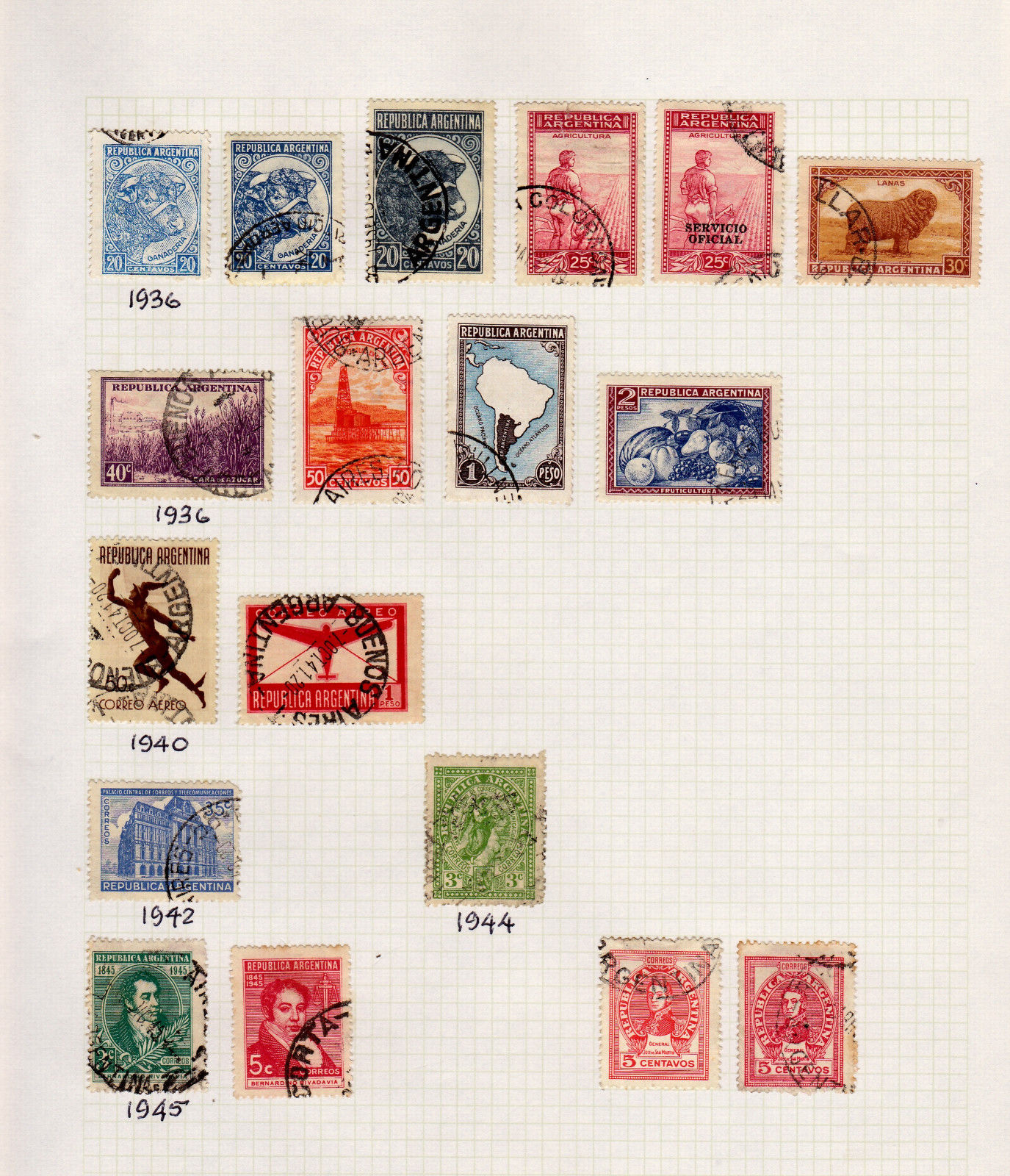 ARGENTINA Collection of stamps 1836 - 1979 bulk estate buy