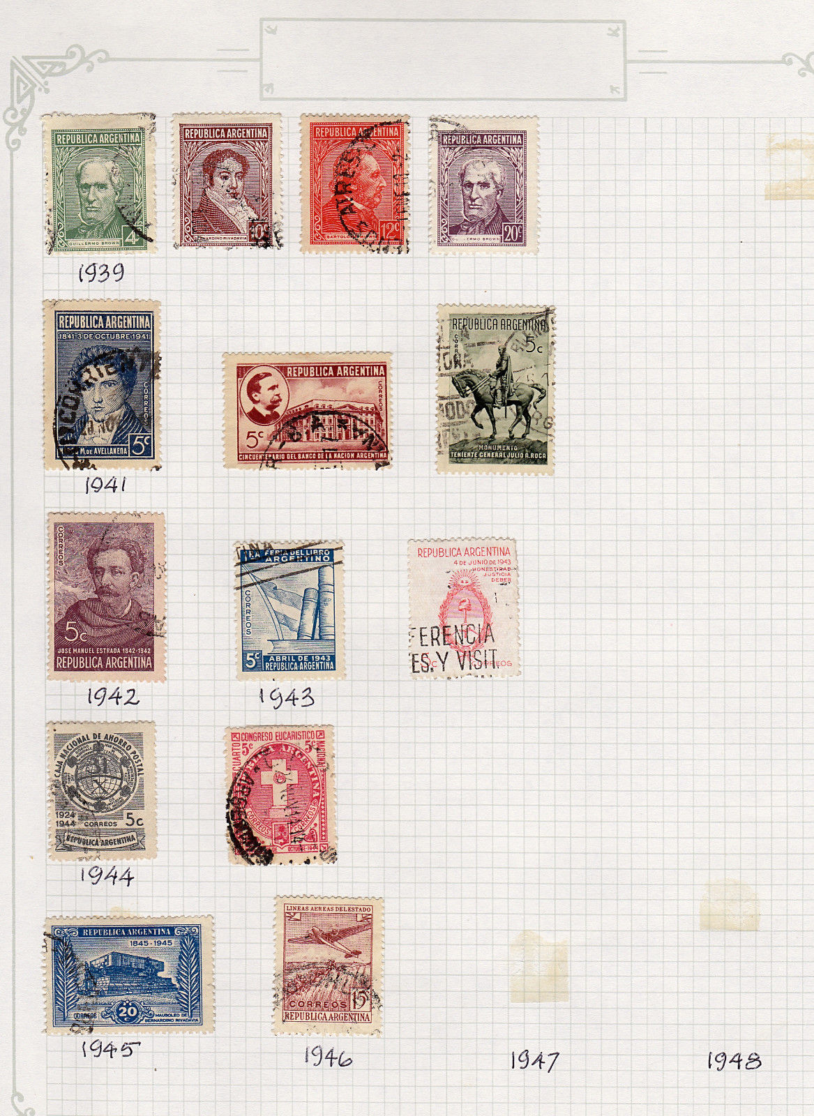 ARGENTINA Collection of stamps 1836 - 1979 bulk estate buy