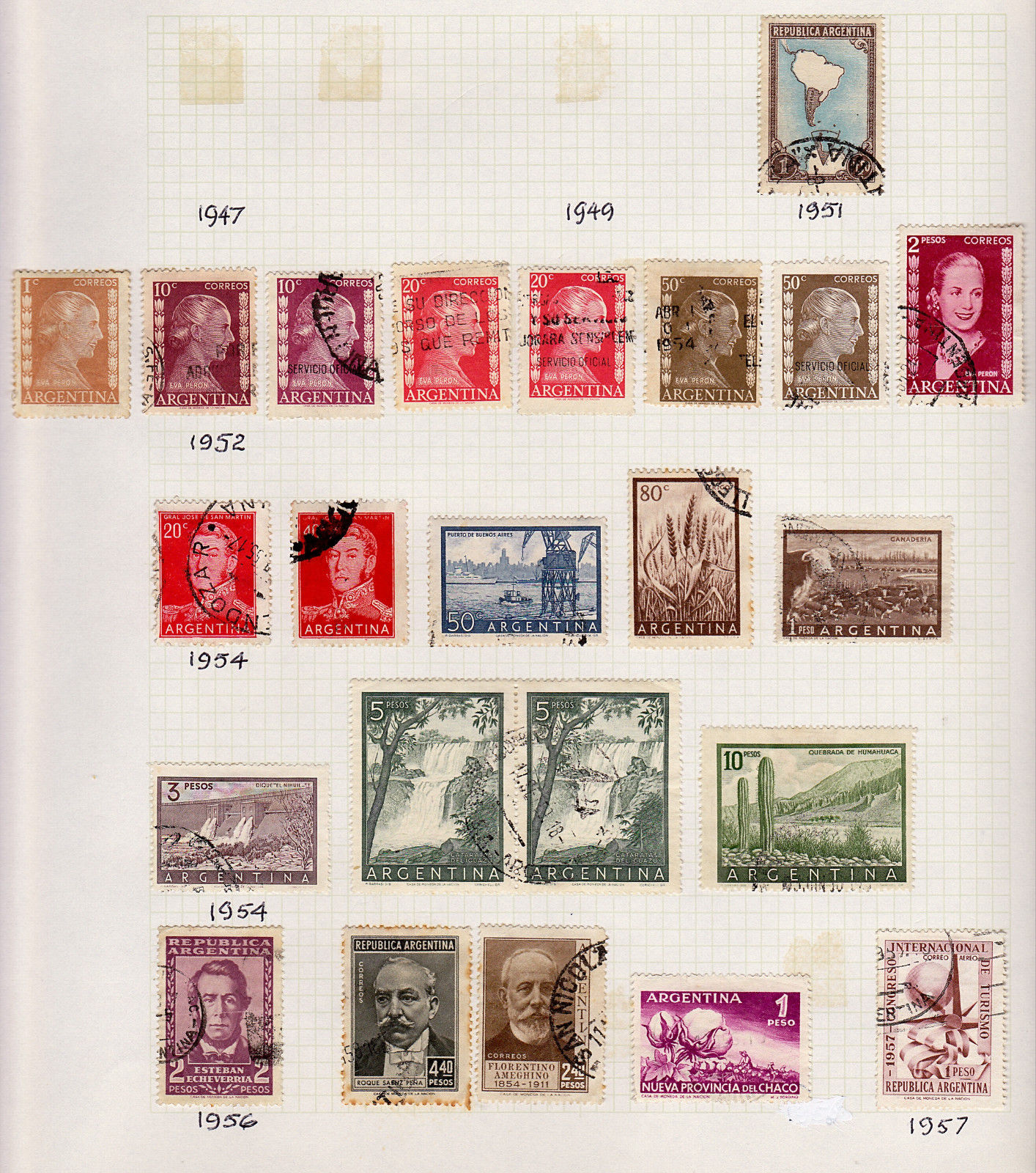 ARGENTINA Collection of stamps 1836 - 1979 bulk estate buy