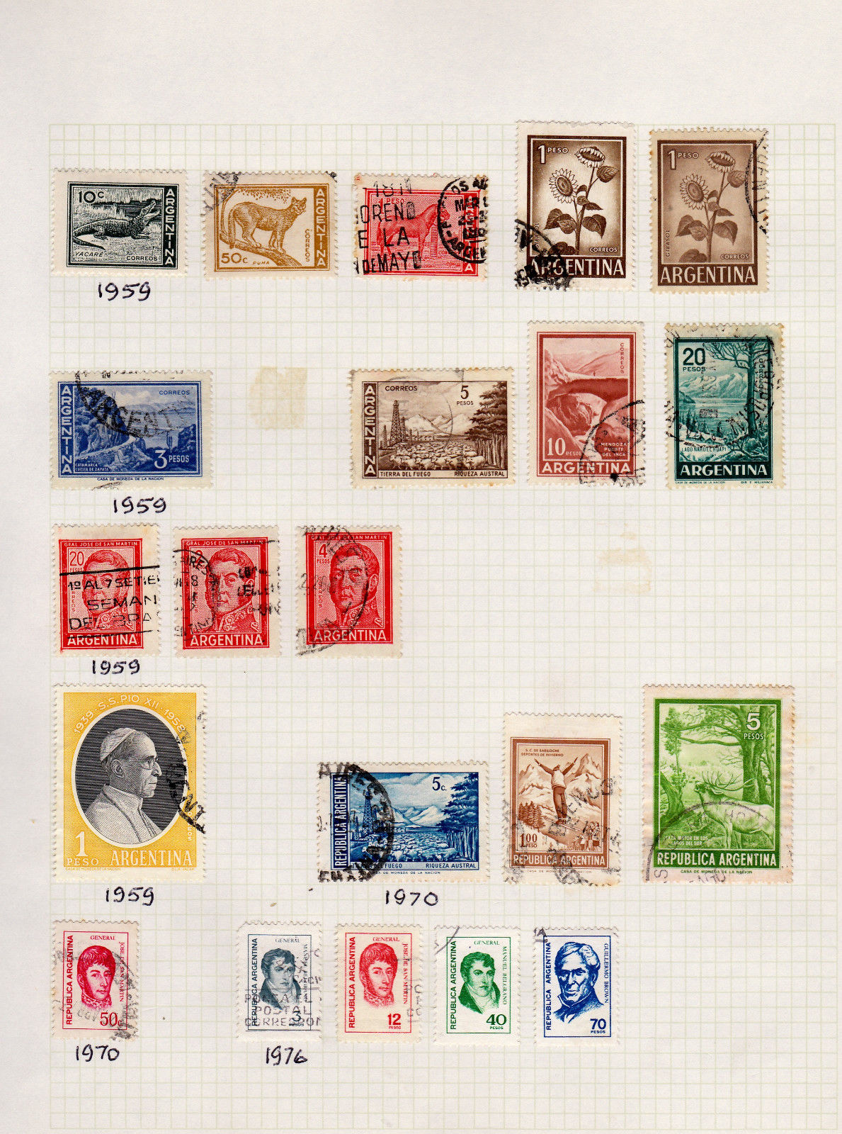 ARGENTINA Collection of stamps 1836 - 1979 bulk estate buy