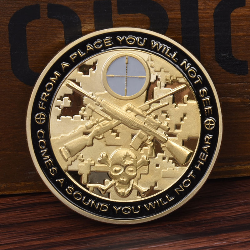 Sniper "You Can Run, But You Will Only Die Tired" Challenge Coin