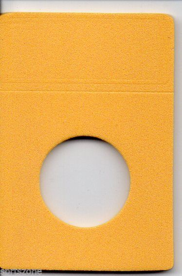 (5) BCW COIN DISPLAY SLAB AND QUARTER COIN FOAM INSERTS-MUSTARD