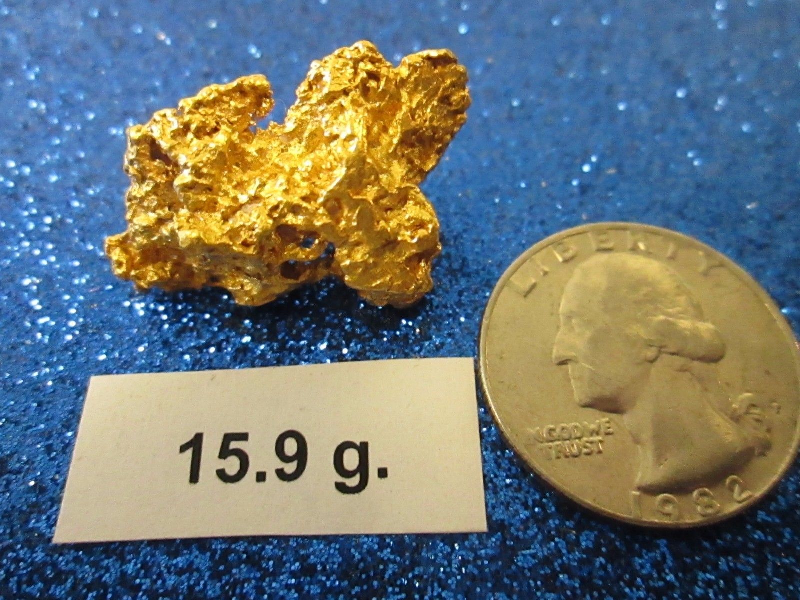 1 Large Specimen Australian Rare Pure Gold Nugget 15.9 gram  A WOW nugget  !!