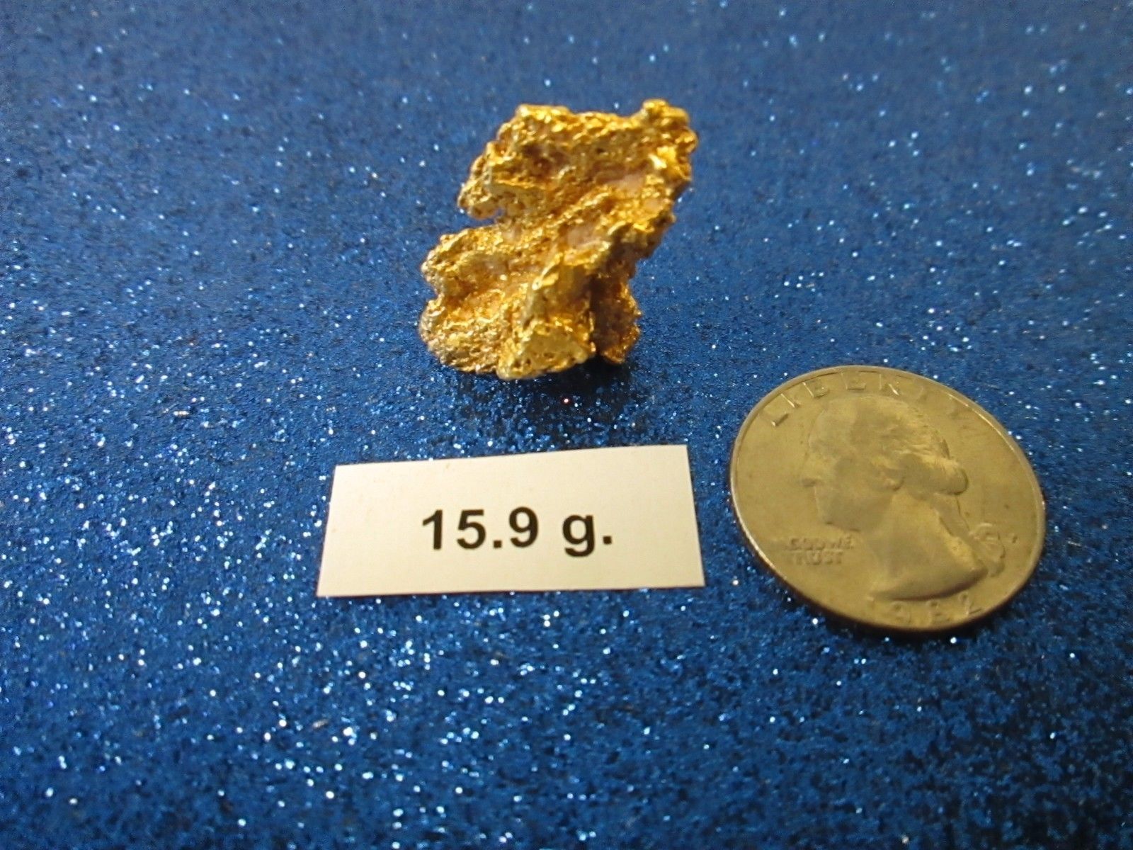 1 Large Specimen Australian Rare Pure Gold Nugget 15.9 gram  A WOW nugget  !!