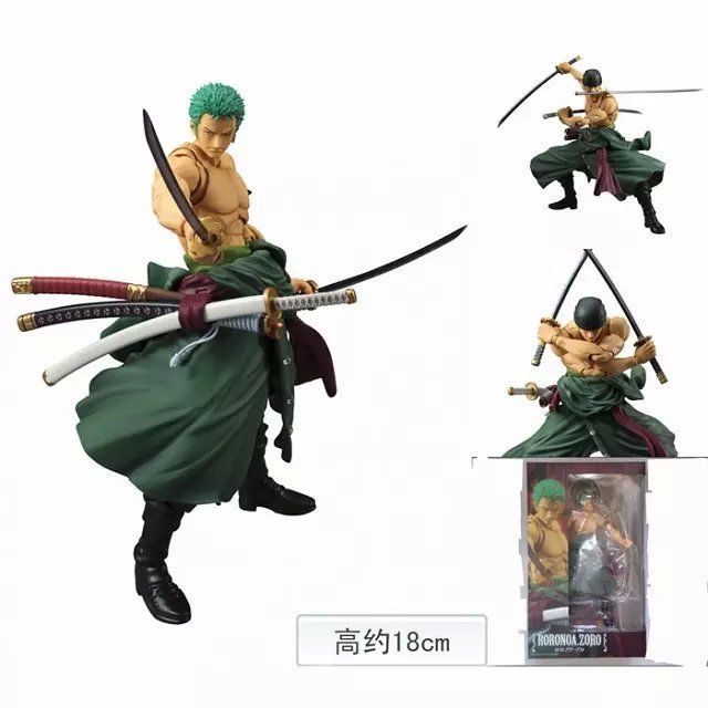 7'' Figma Anime One Piece Roronoa Zoro Movable Action Figure Toy Figurine Doll