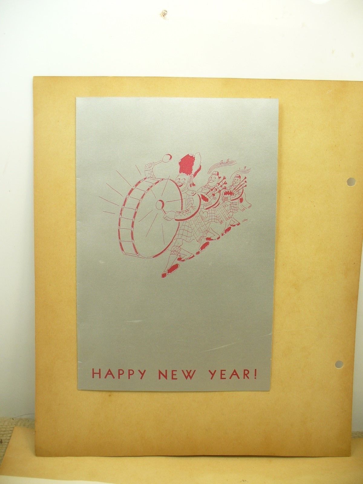 1938 new Year Pogram and Menu from the Hotel Mark Hopkins with Autographs