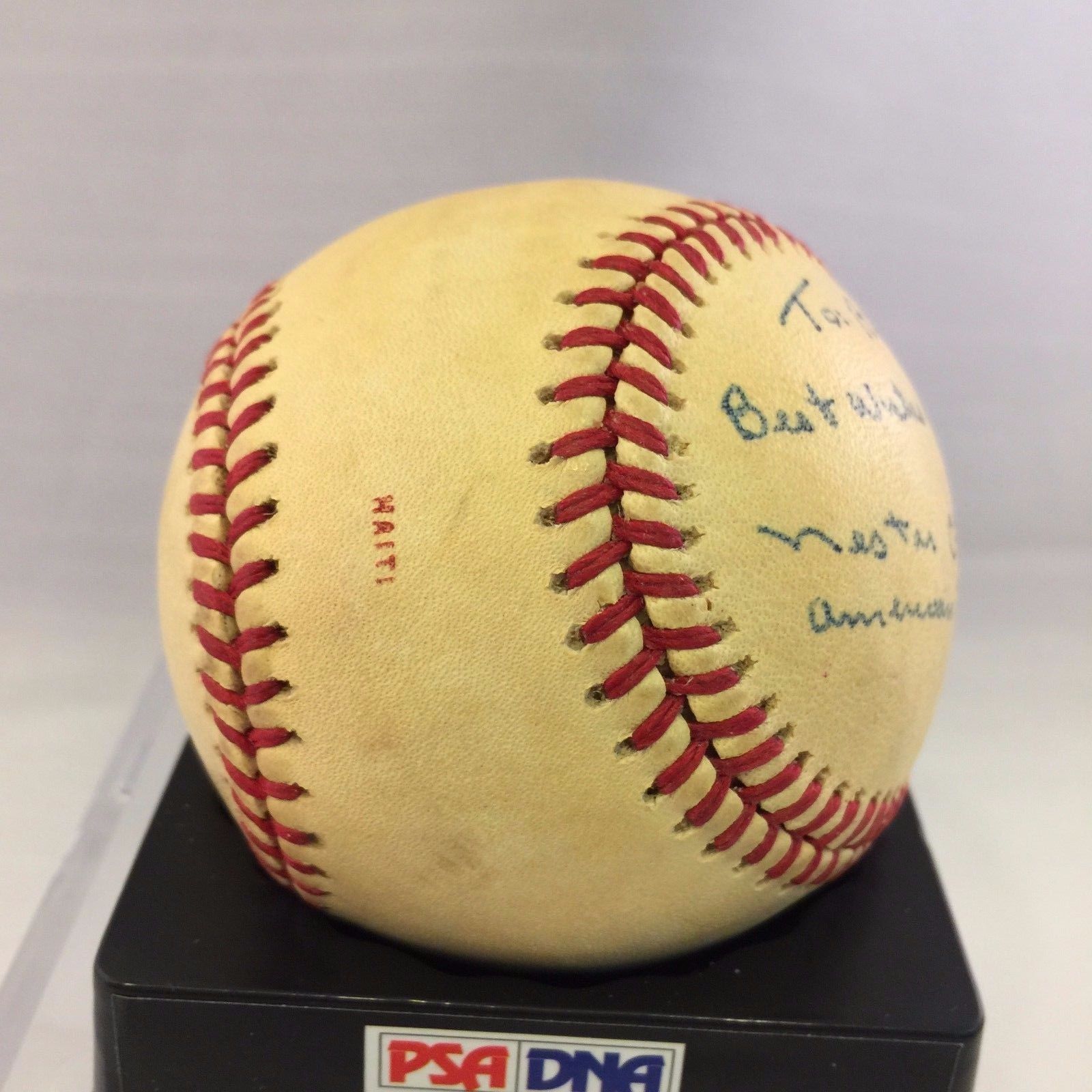 RARE Nestor Chylak Single Signed Autographed Baseball PSA DNA COA HOF auto