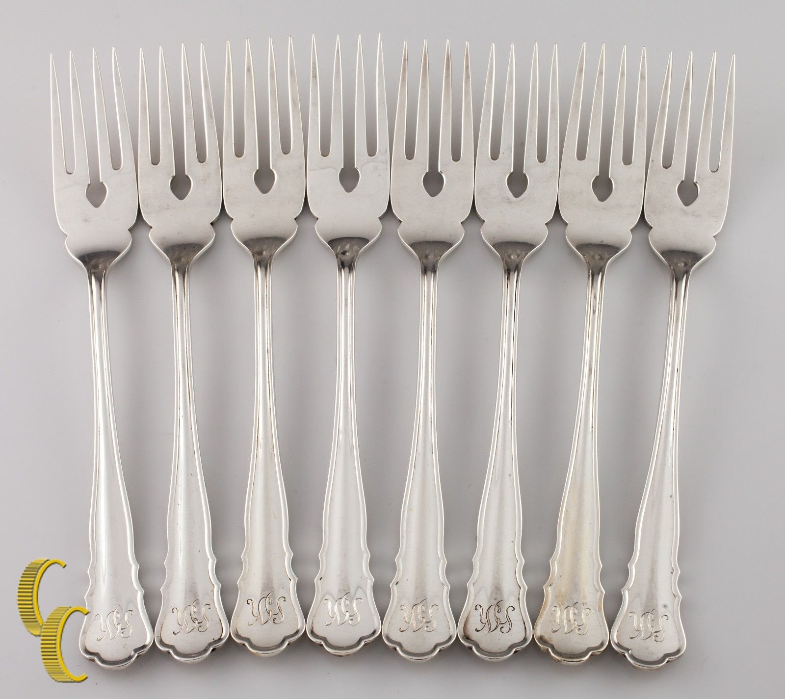 Wilkens Chippendale Sterling Silver 925 Fish Fork And Knives Set 16 Pieces + Box