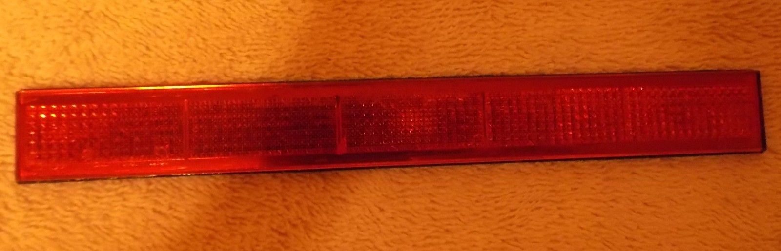 Vintage Harley Davidson Red License Plate Reflector  Original NOS 1970's 6 5/8"