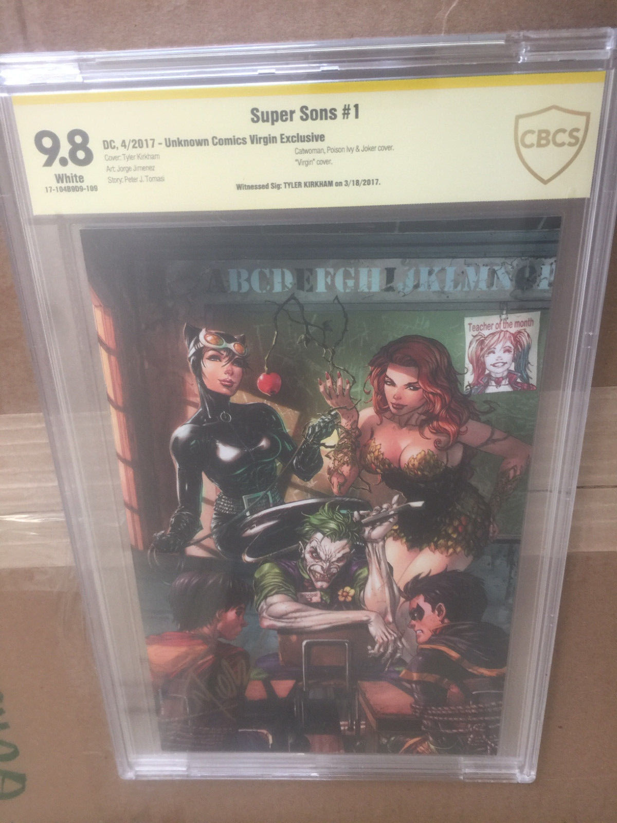 Super Sons #1 (2017, DC) CBCS 9.8 SS not CGC Virgin Exclusive signed Kirkham