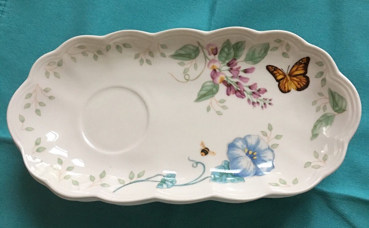 Lenox Butterfly Meadow Set Of 4 Tea/ Coffee Cups & Dessert Plates. New.