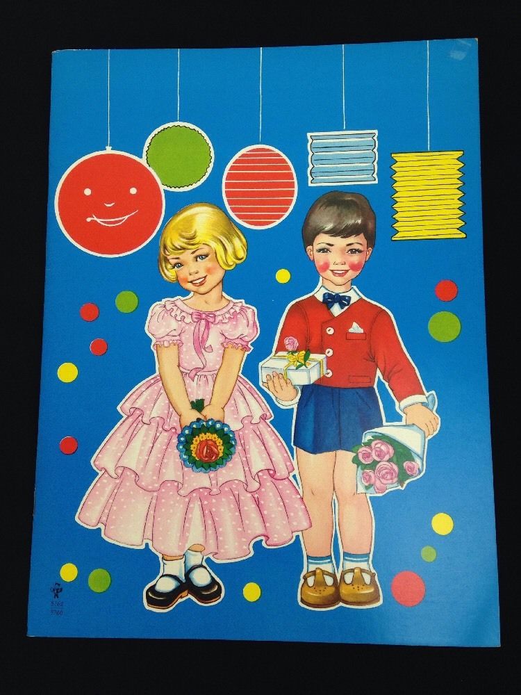 Vintage Pestalozzi-Verlag German Paper Dolls With Little Boy And Girl Uncut