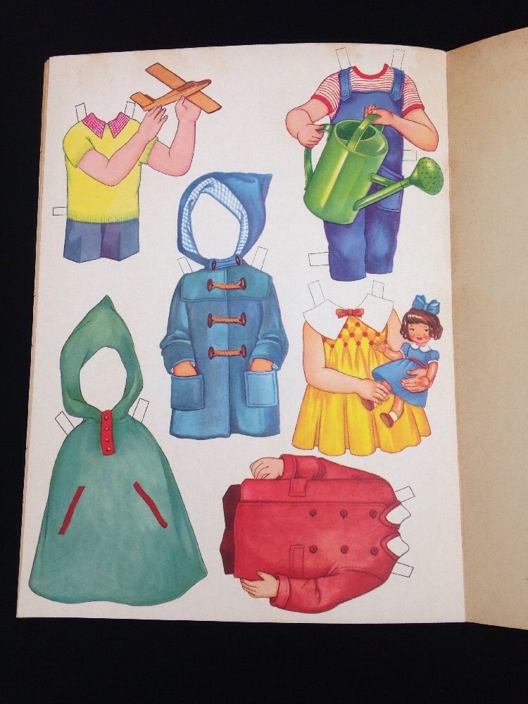 Vintage Pestalozzi-Verlag German Paper Dolls With Little Boy And Girl Uncut