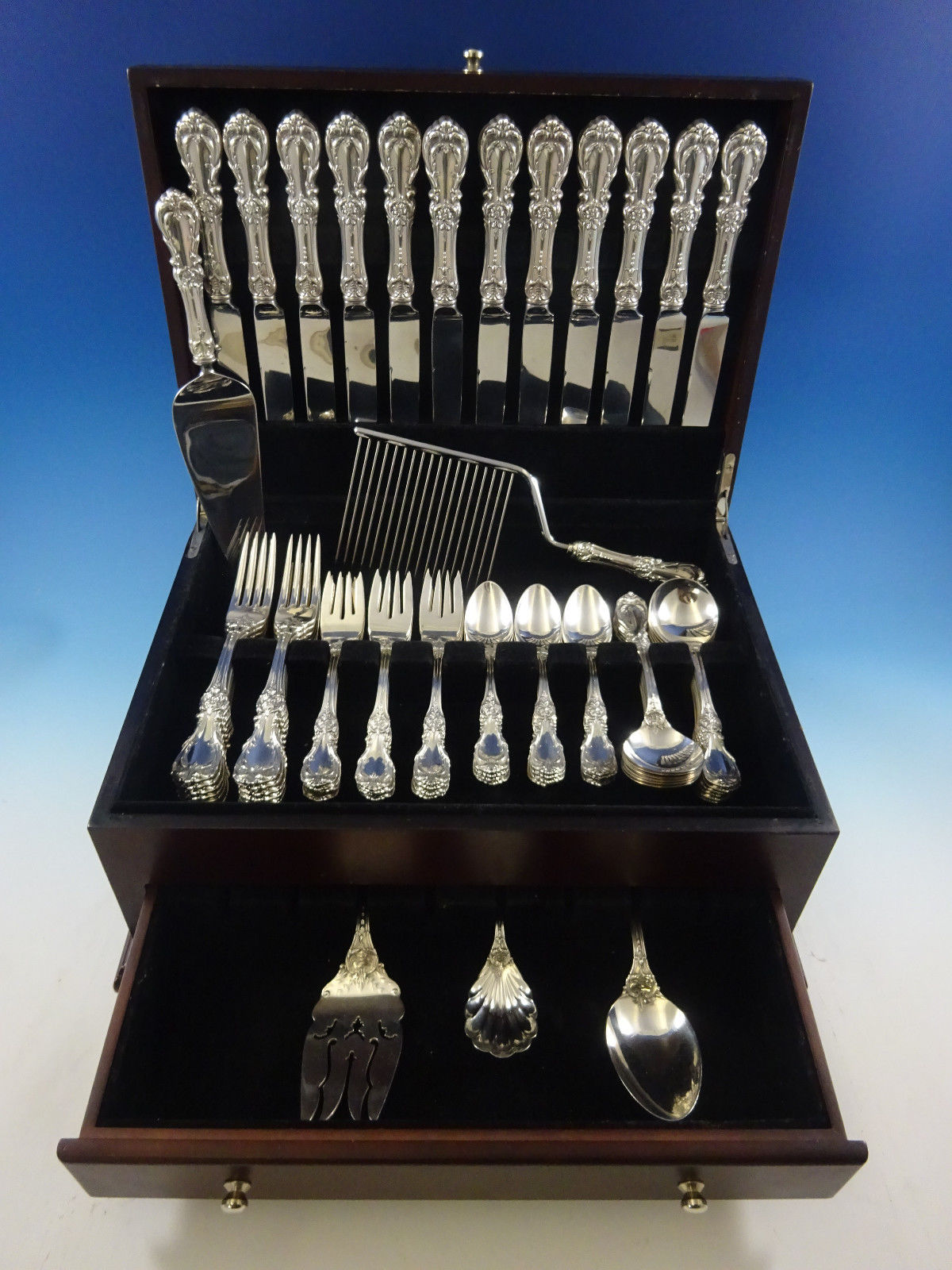 Burgundy by Reed & Barton Sterling Silver Flatware Set 12 Service 65 Pcs Dinner