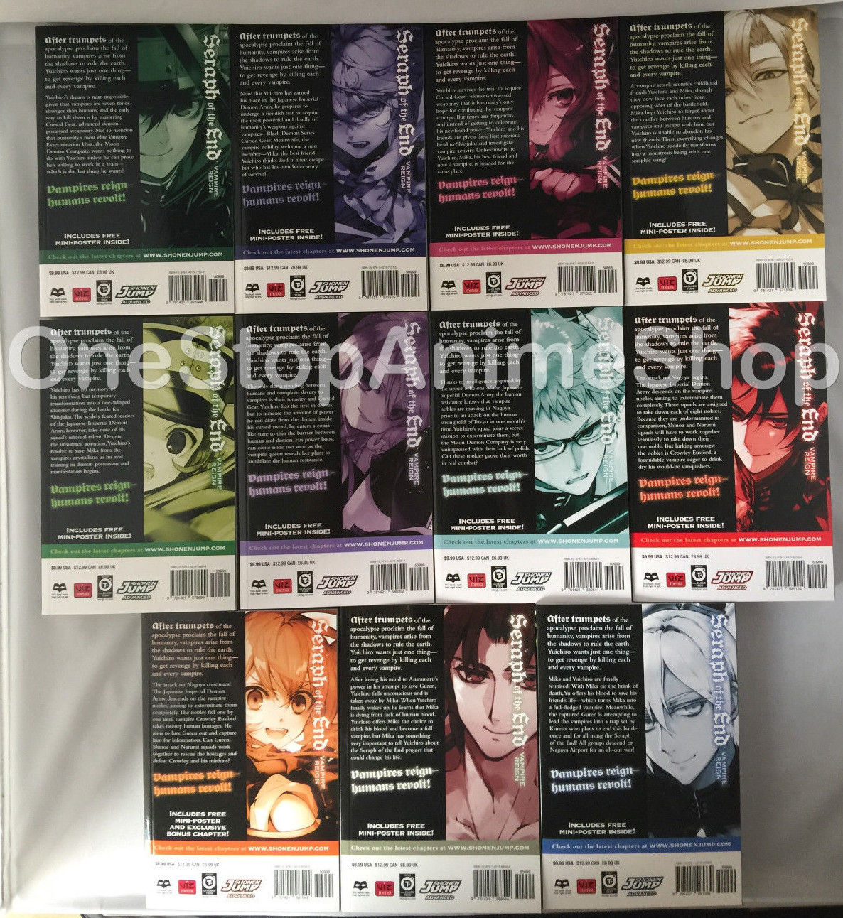 Seraph of the End Vol. 1 -12 English Manga Graphic Novels NEW COLLECTIBLE sealed