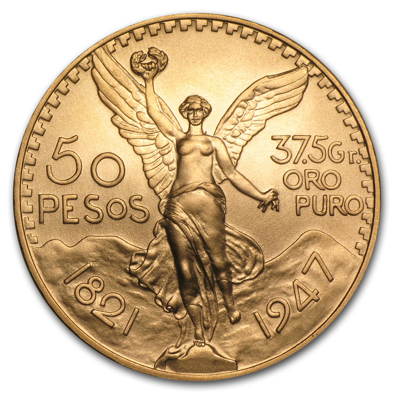 1947 Mexico Gold 50 Pesos BU - SKU #42455