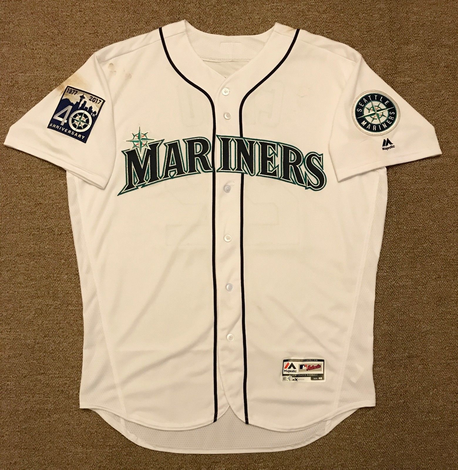 Robinson Cano MLB Holo Game Used Jersey Home Run 2017 Home Seattle Mariners