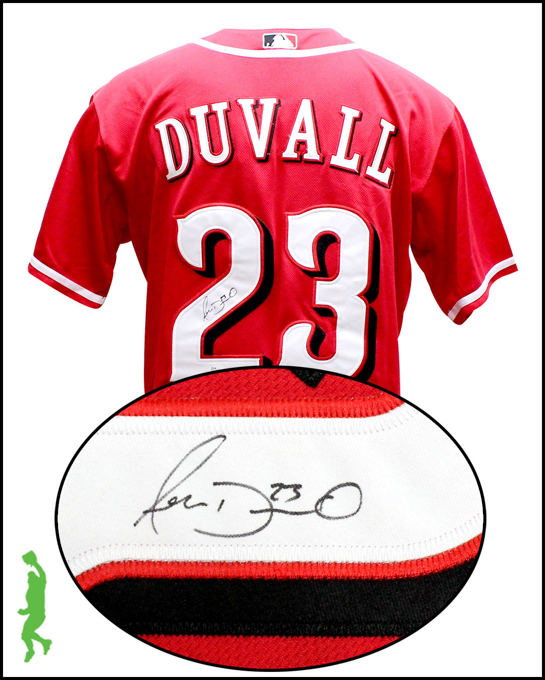 ADAM DUVALL AUTOGRAPHED SIGNED CINCINNATI REDS BASEBALL JERSEY JSA COA