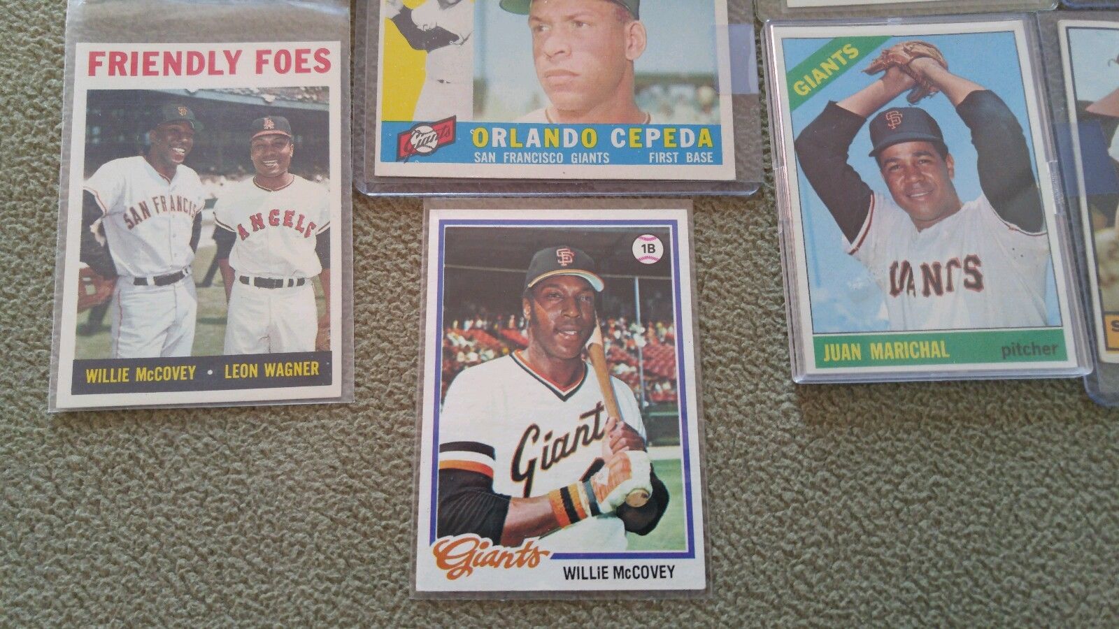 Lot of Giants 1960s 1970s 1980s McCovey Cepeda Topps Fleer MLB Baseball Cards