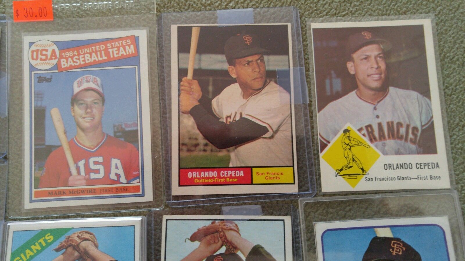 Lot of Giants 1960s 1970s 1980s McCovey Cepeda Topps Fleer MLB Baseball Cards