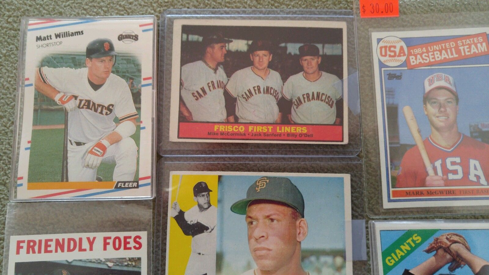 Lot of Giants 1960s 1970s 1980s McCovey Cepeda Topps Fleer MLB Baseball Cards