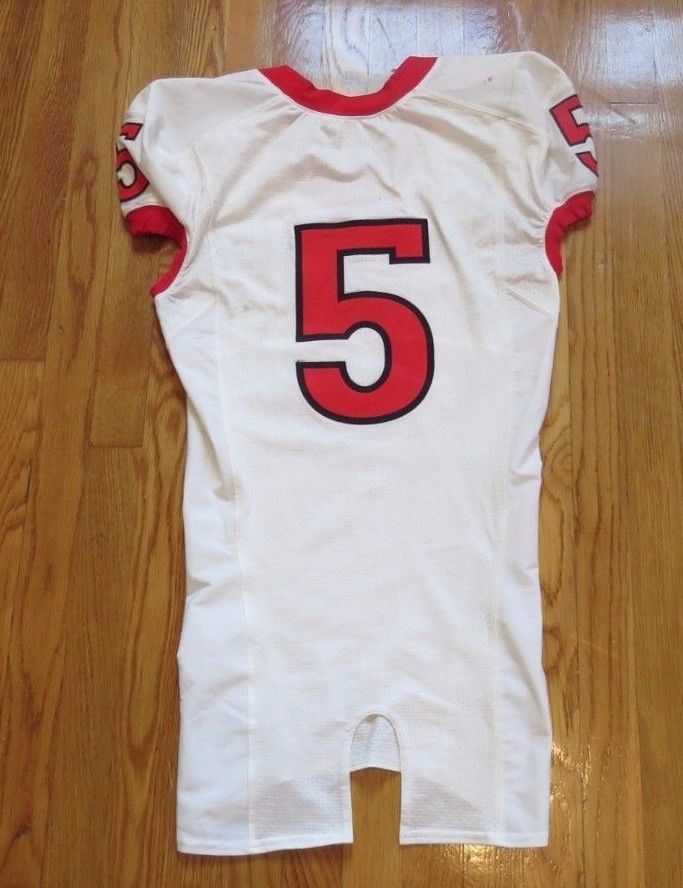 2014 Rutgers Scarlet Knights Game Used Worn White Nike Football Jersey! Big Ten