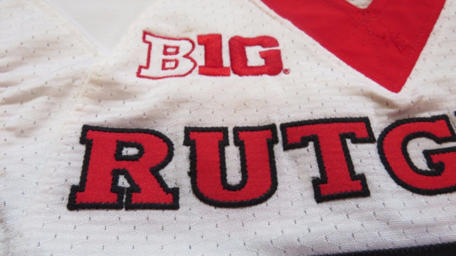 2014 Rutgers Scarlet Knights Game Used Worn White Nike Football Jersey! Big Ten