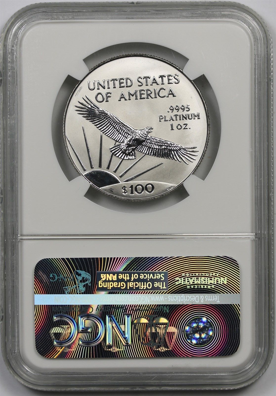 2000 Platinum Eagle $100 One-Ounce MS 69 NGC 1 oz Platinum .9995